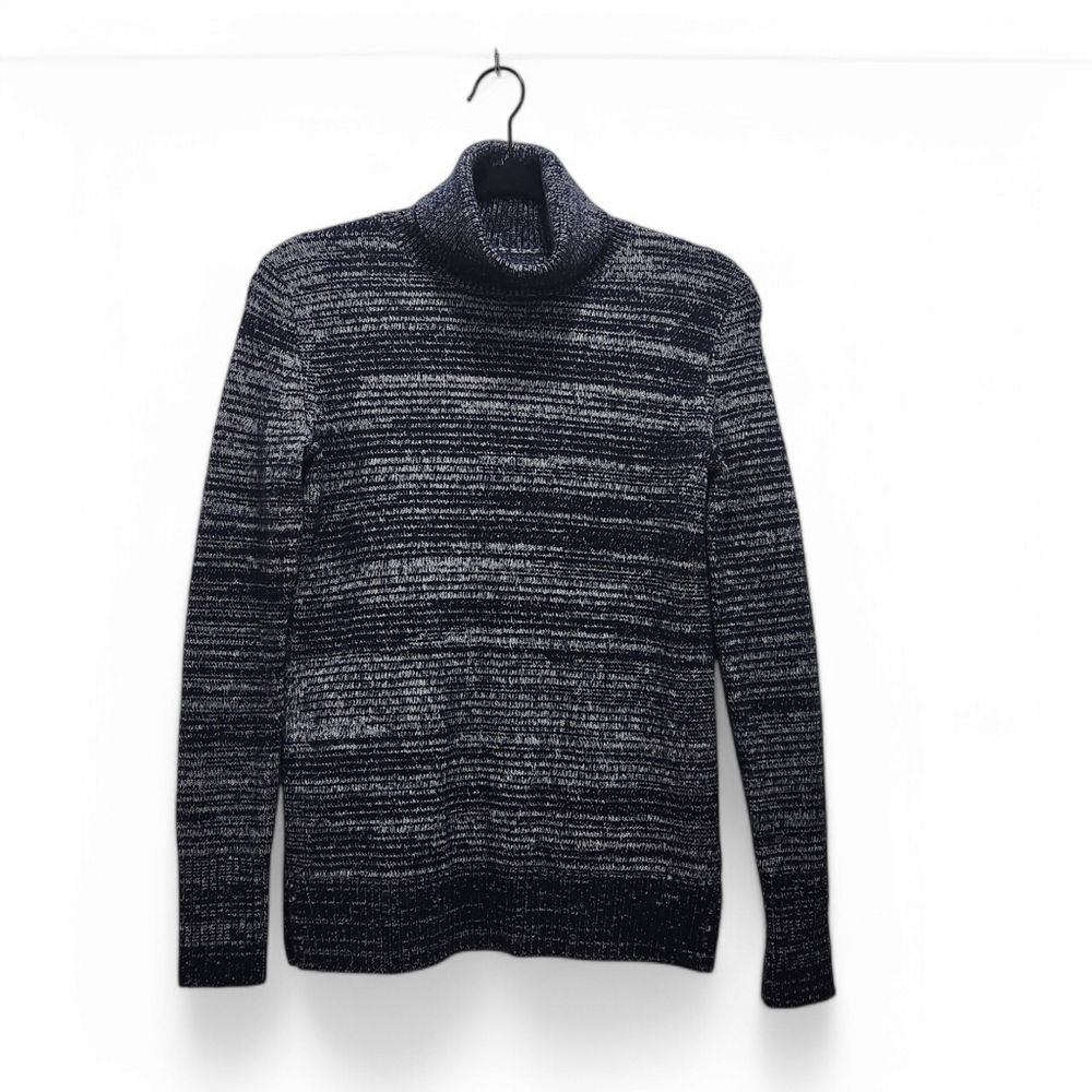 J. Crew Mercantile Navy Blue Marled Space Dyed Size XXS Turtleneck Grandpa